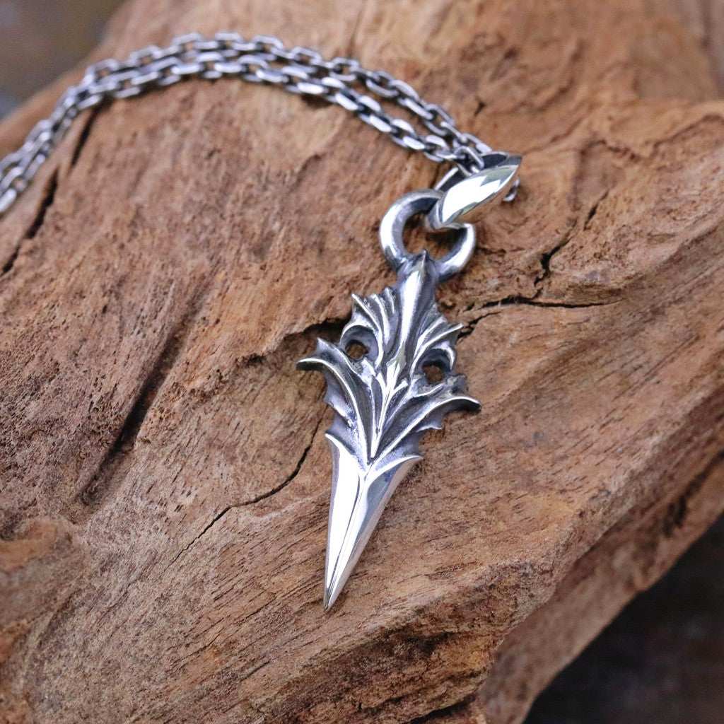 【Silver Monsters】日本Glam Scale 機甲王 雕花小匕 純銀項鍊 (含鏈)