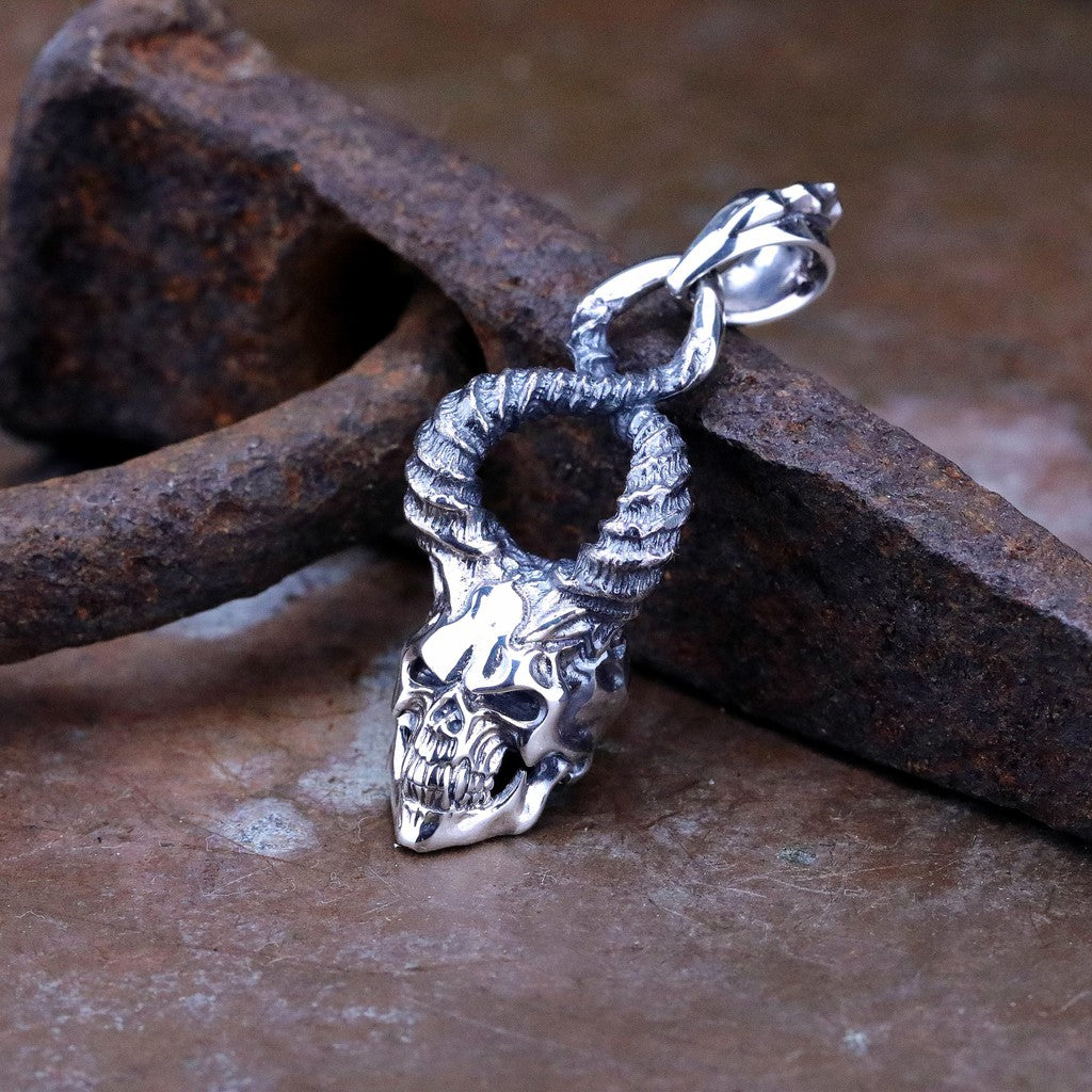 【Silver Monsters】幻獸異骸日本Strange Freak Designs 羊角惡魔骷髏 純銀吊墜