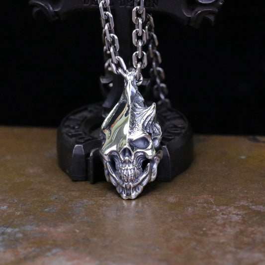 日本幻獸異骸 Strange Freak Designs 原創設計 20週年限量紀念版 半臉獨角骷髏 純銀吊墜