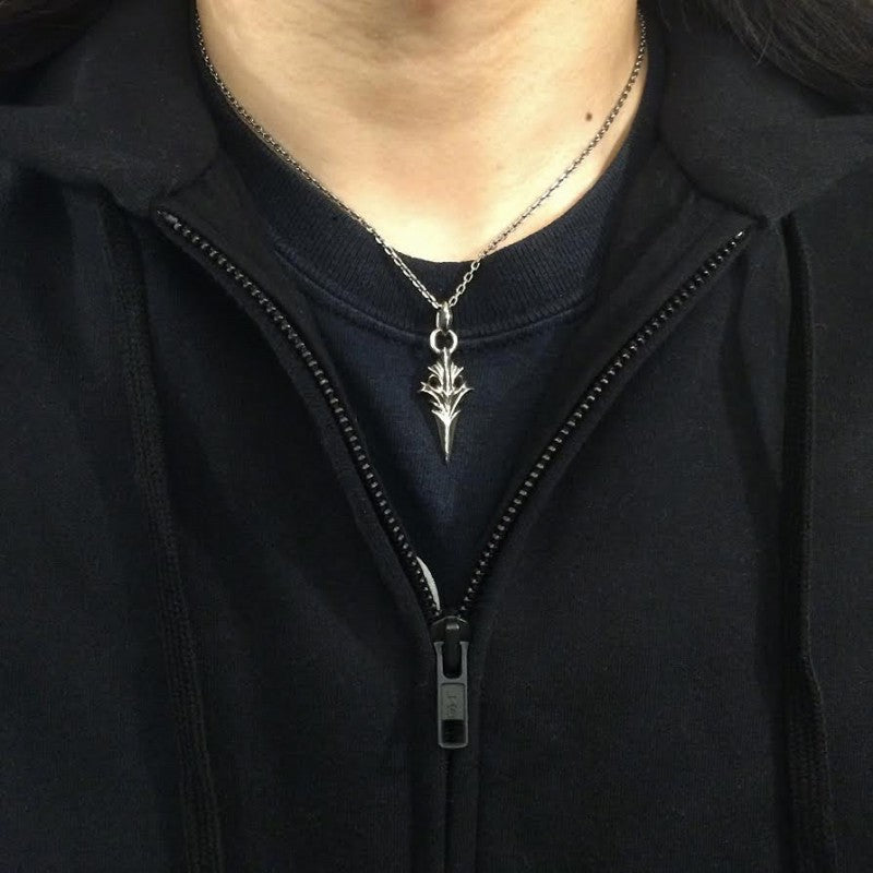 【Silver Monsters】日本Glam Scale 機甲王 雕花小匕 純銀項鍊 (含鏈)