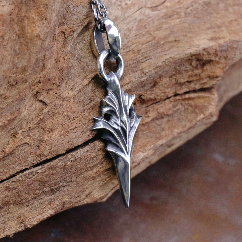 【Silver Monsters】日本Glam Scale 機甲王 雕花小匕 純銀項鍊 (含鏈)