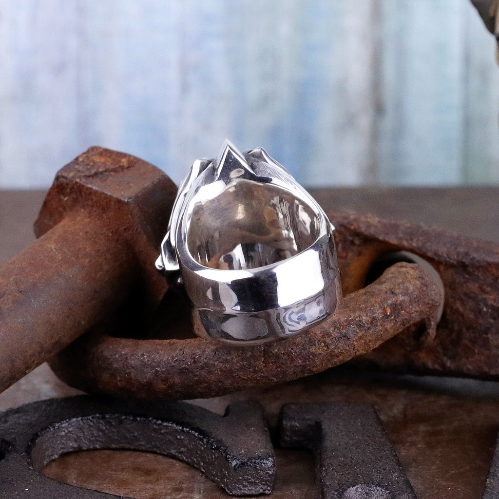 【Silver Monsters】日本一級神牌 Loud Style Design 內鑲千鐵十字雕花 厚手作 戒指