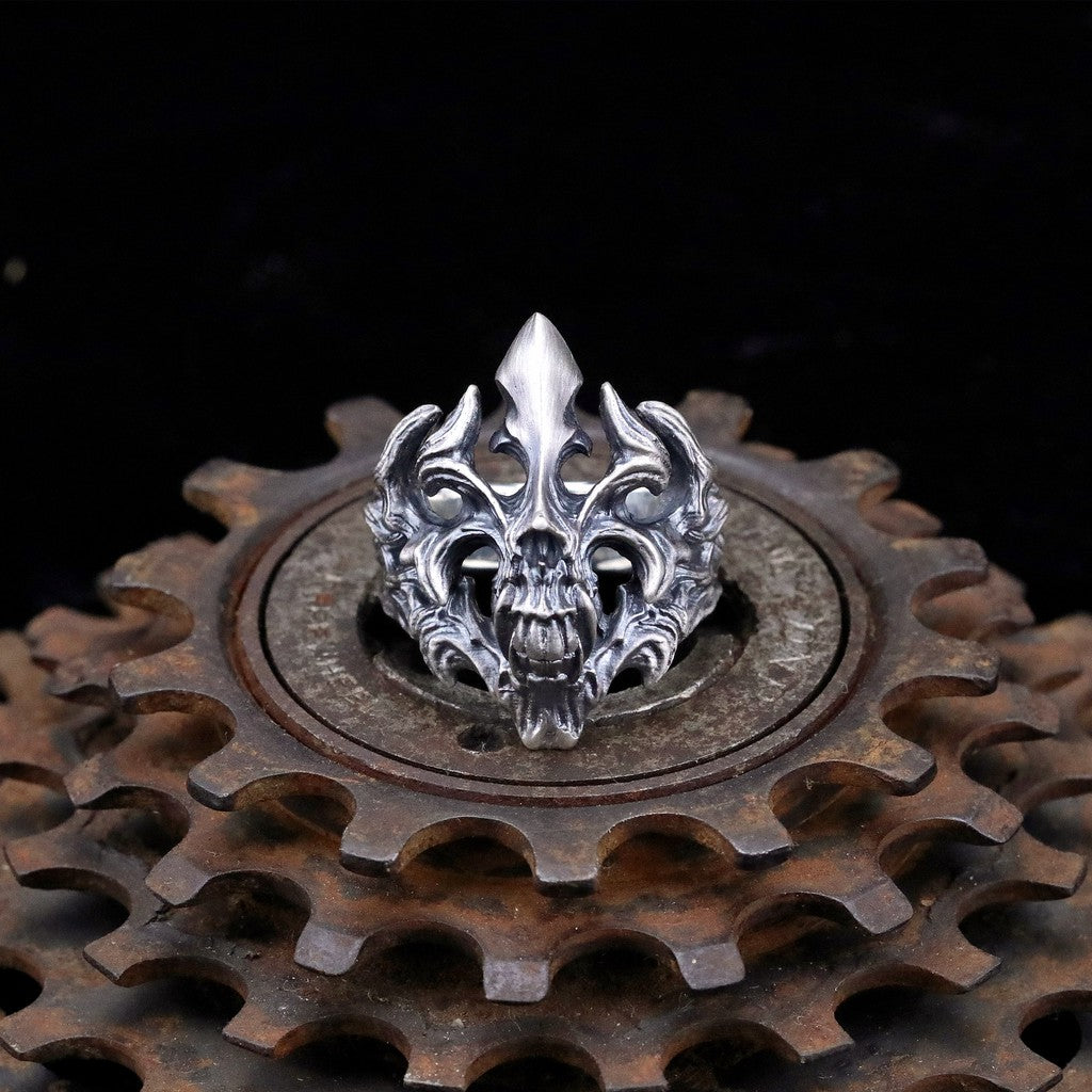 【Silver Monsters】日本殿堂級Strange Freak Designs 無目盲獸骷髏 純銀戒指 M號