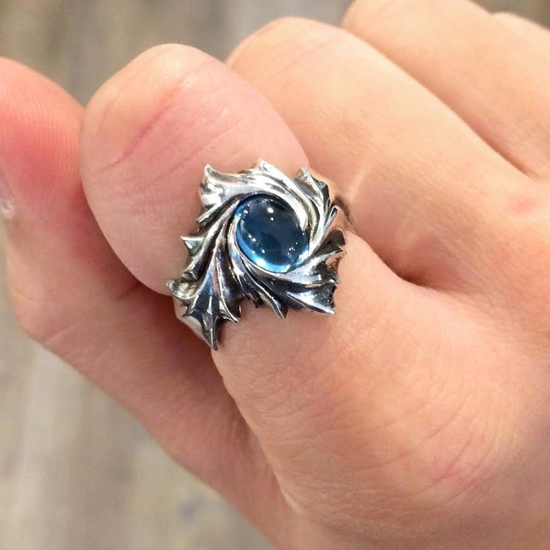 【Silver Monsters】前衛宗師 日本Glam Scale 機甲王 進化系列 植萃寶石 副手純銀戒指