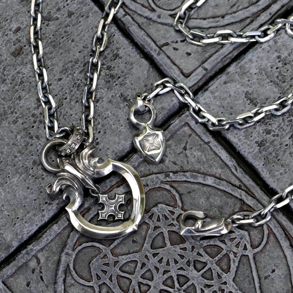 【Silver Monsters】日本一級神牌 Loud Style Design 原創設計 雕花鐵十字 純銀項鍊