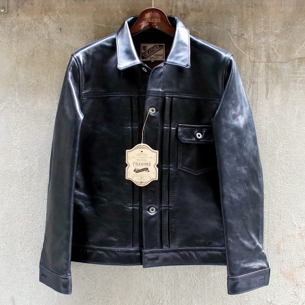 【Silver Monsters】日本Y'2 Leather 重磅染透 經典一代 馬皮皮衣(BLACK)
