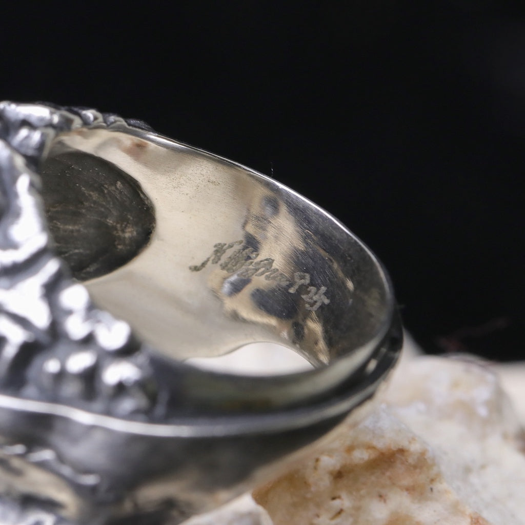 【Silver Monsters】日本手作 Nil:GRAVE 特約品牌 原創 "E=mc²" 純銀 大腦骷髏戒指