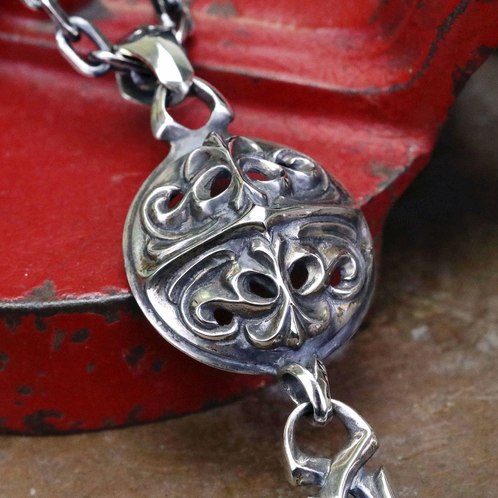 【Silver Monsters】日本一級神牌 Loud Style Design 歌德雕花盾&無限箭矢 純銀項鍊