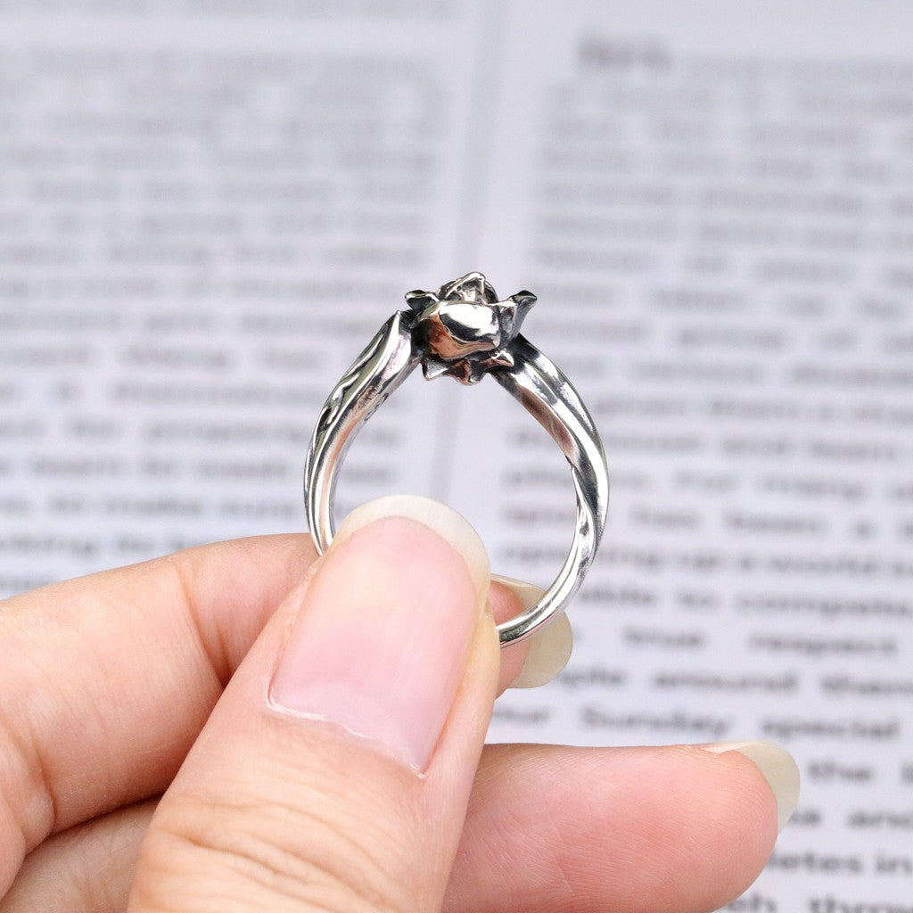 【Silver Monsters】日本Glam Scale 機甲王 Evolver系列 晶化玫瑰純銀戒指