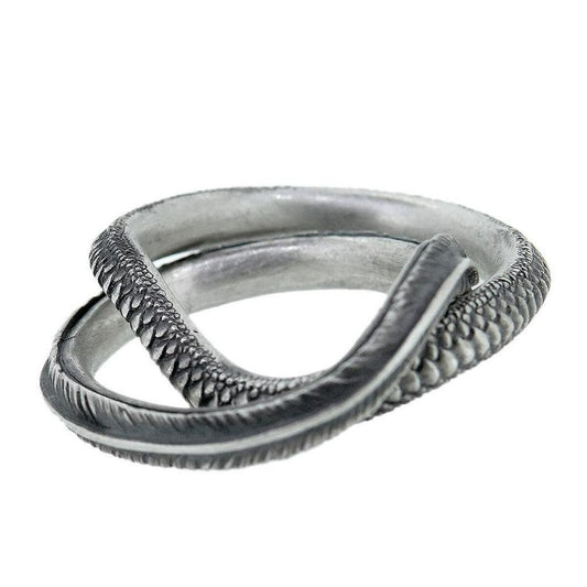 【Silver Monsters】日本雕畫雙絕 DUAL FLOW 原創手作 鱗羽雙環 純銀吊墜