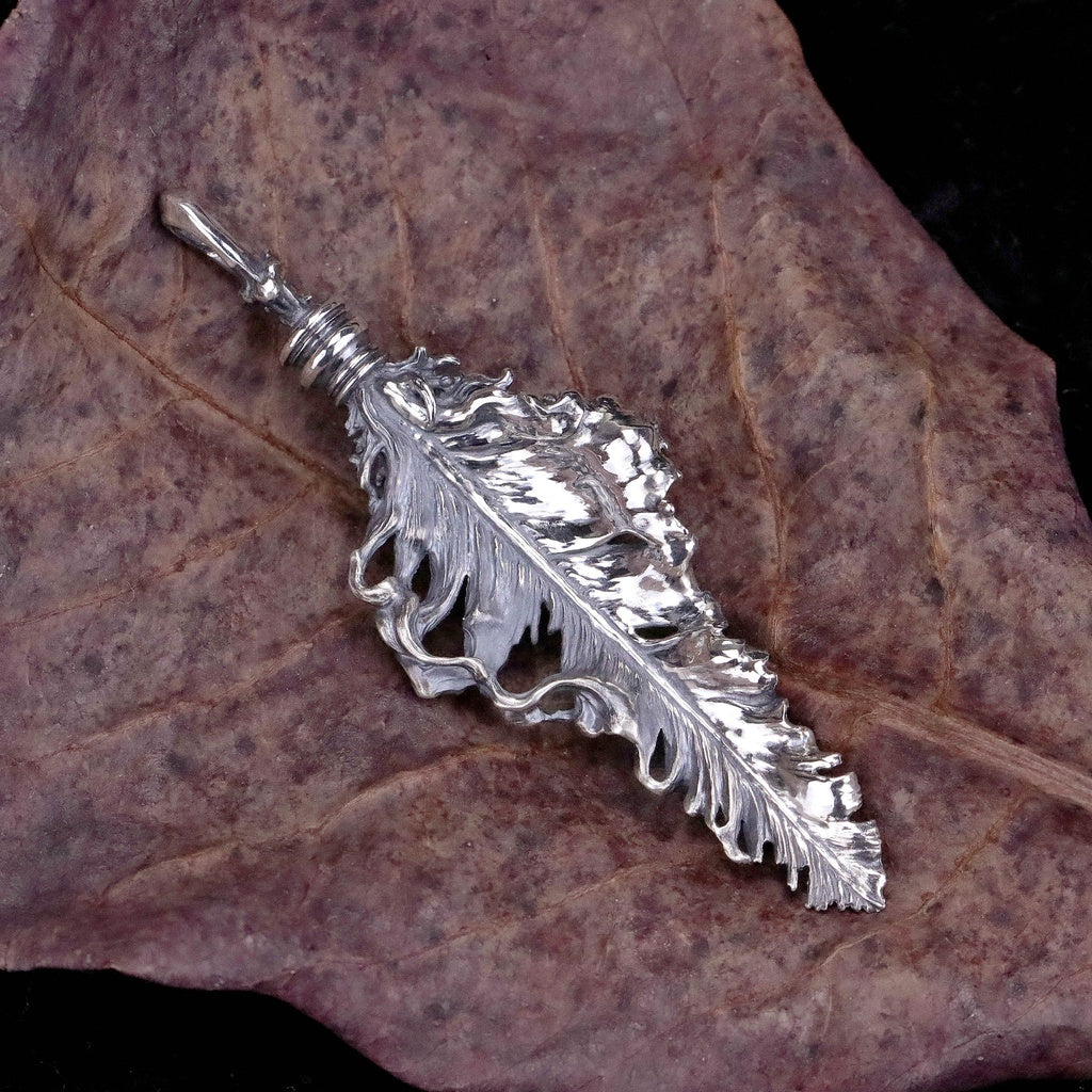 【Silver Monsters】日本手作 Nil:GRAVE 特約品牌 明亮/風化雙極羽 "終始之羽" 純銀吊墜