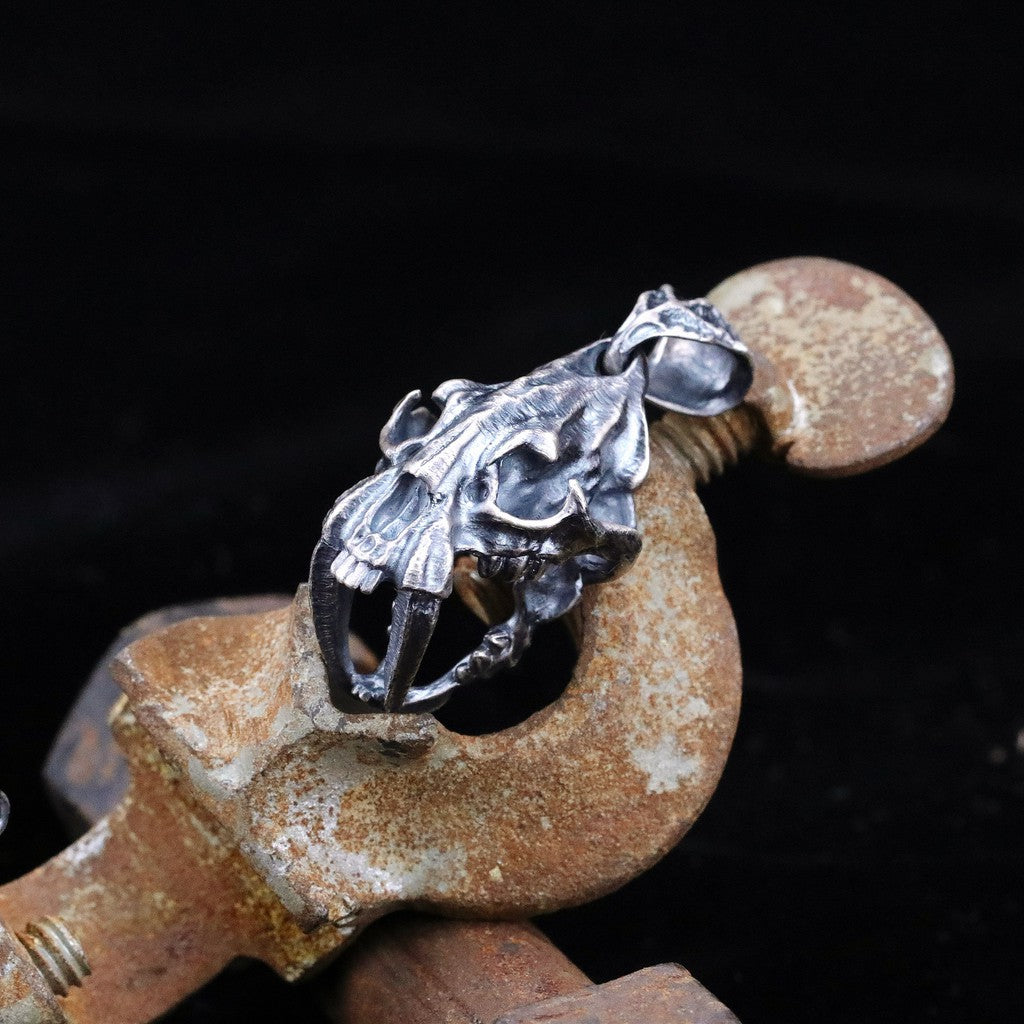 【Silver Monsters】幻獸異骸日本Strange Freak Designs 劍齒虎骷髏-L 吊墜
