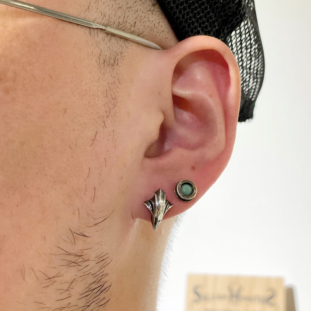 【Silver Monsters】日本前衛宗師 Glam Scale 機甲王 植萃系列 進化百合耳針 純銀耳環