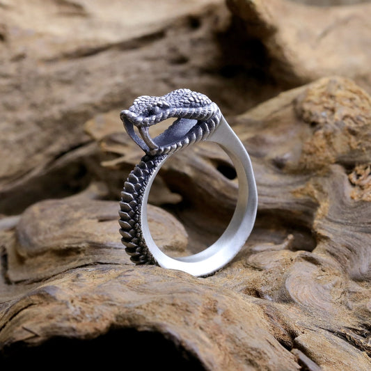 【Silver Monsters】日本雕畫雙絕 Dual Flow 手作新品 原創銜尾蛇兩用 純銀戒指 吊墜 銀飾