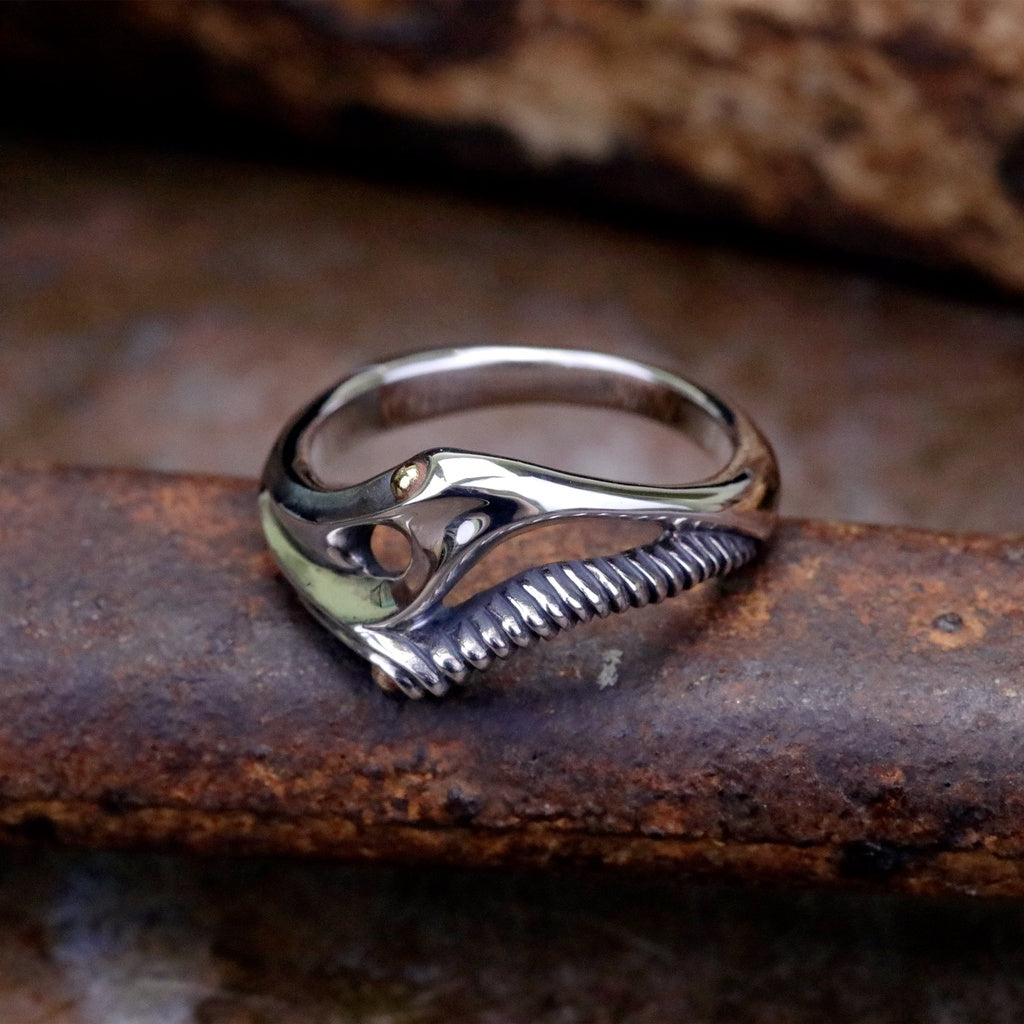 【Silver Monsters】日本手作曲線異形 Ability Normal VR-49 銀銅鑲嵌 原創銀飾戒指