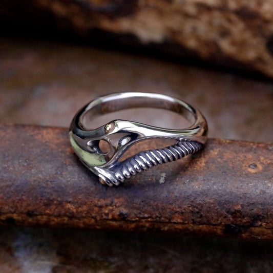 【Silver Monsters】日本手作曲線異形 Ability Normal VR-49 銀銅鑲嵌 原創銀飾戒指