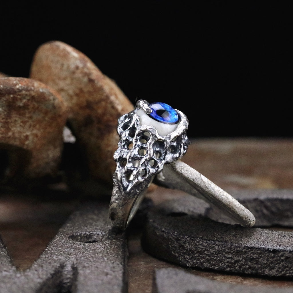 【Silver Monsters】日本Strange Freak Designs 原創設計 寬版義眼 925銀 純銀戒指