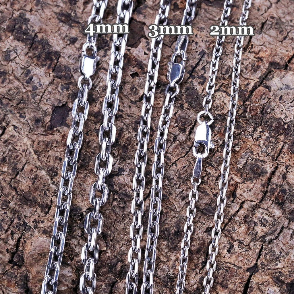 【Silver Monsters】SMS獨家特製 4mm C扣六角稜鍊 925銀 純銀項鍊