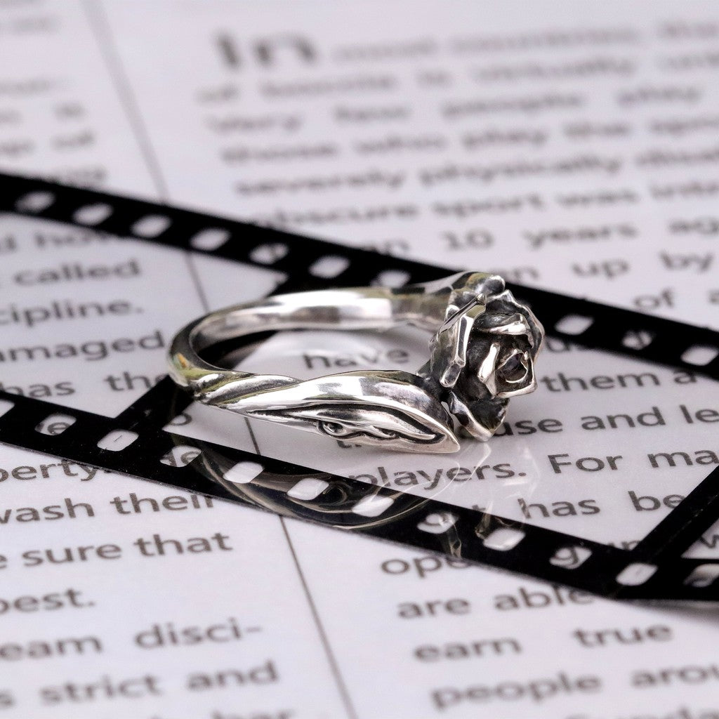 【Silver Monsters】日本Glam Scale 機甲王 Evolver系列 晶化玫瑰純銀戒指