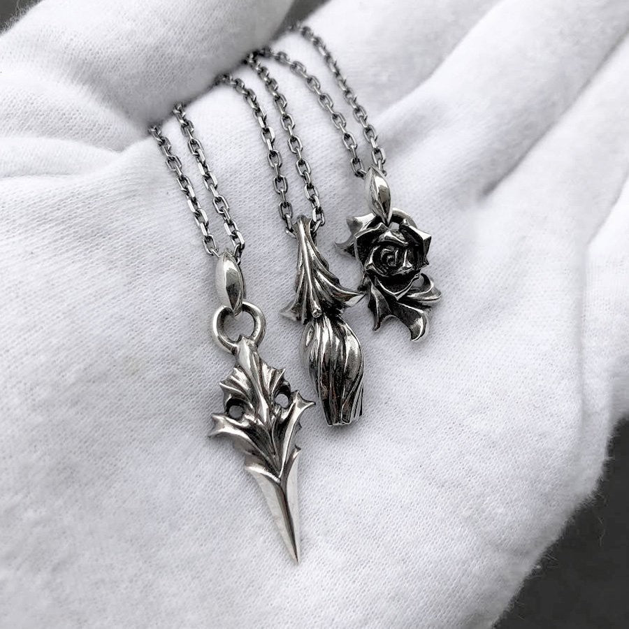 【Silver Monsters】日本Glam Scale 機甲王 雕花小匕 純銀項鍊 (含鏈)