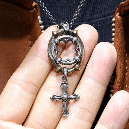 【Silver Monsters】日本一級神牌Loud Style Design "accept" 舊化十字項鍊(銀銅)