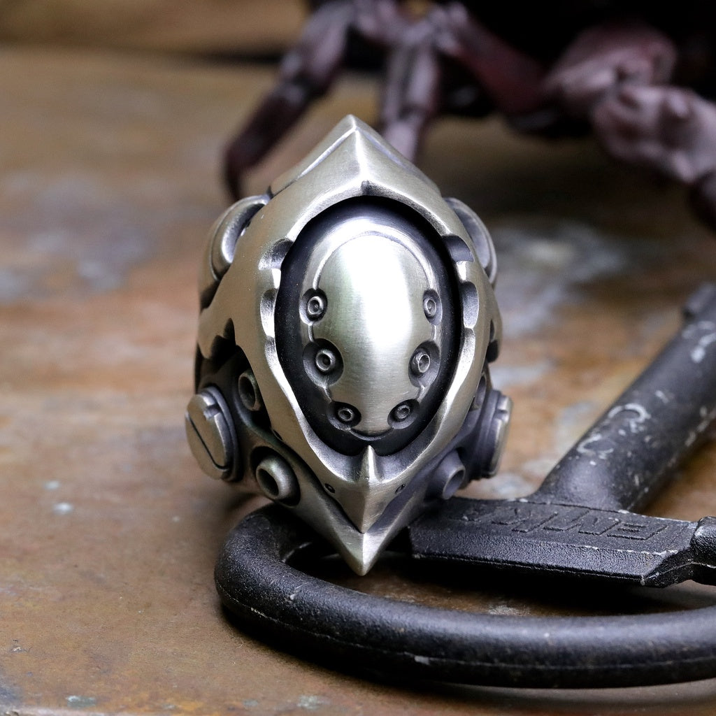 【Silver Monsters】前衛宗師 日本Glam Scale 機甲王 極重磅 六眼使徒 機甲純銀戒指