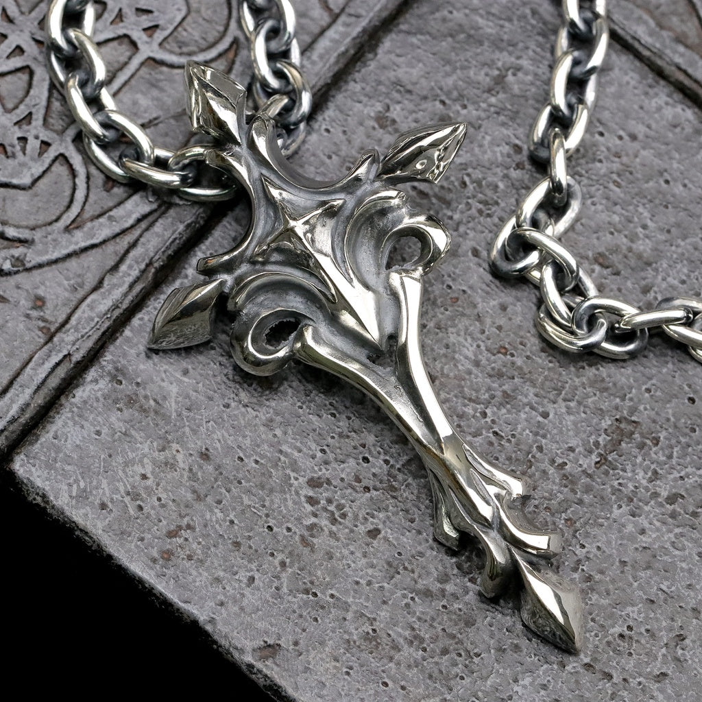 【Silver Monsters】日本一級神牌 Loud Style Design 鳳仙鳴海著用重磅純銀十字項鍊「死亡」