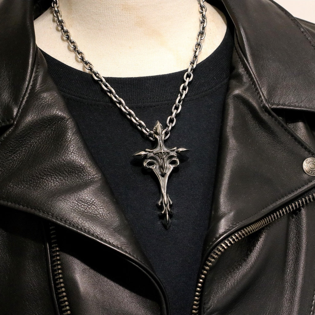 【Silver Monsters】日本一級神牌 Loud Style Design 鳳仙鳴海著用重磅純銀十字項鍊「死亡」