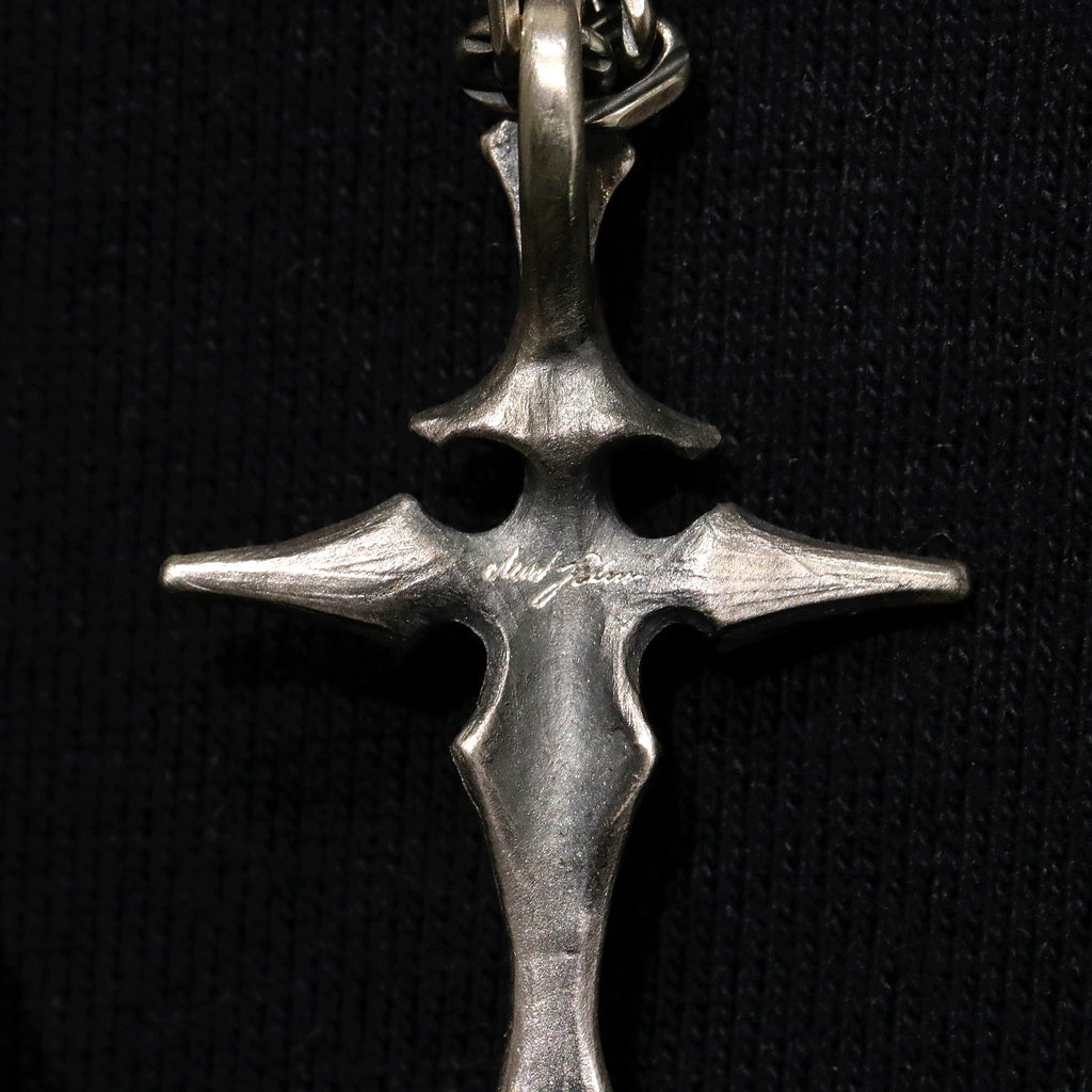 【Silver Monsters】日本雕畫雙絕 Dual Flow 原創設計 生死骨十字 S/M 手作 純銀吊墜 項墜