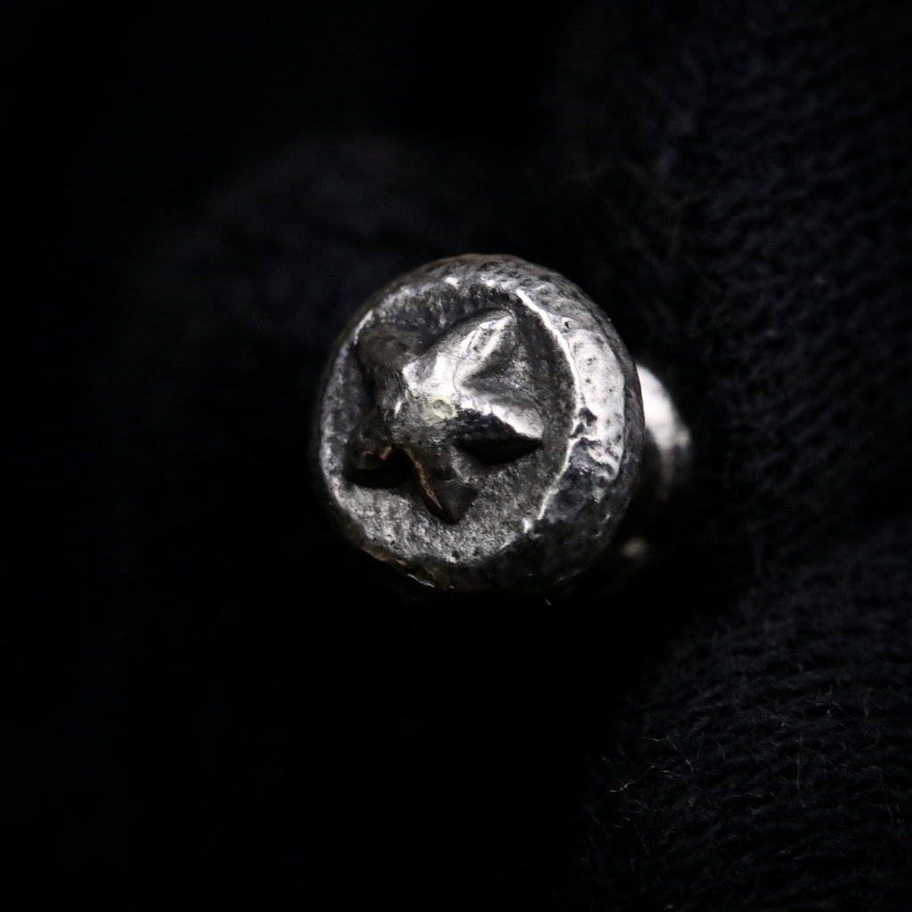 【Silver Monsters】台灣職人手作 KOPO METAL 立體精雕 純銀原創 幸運星 純銀耳釘