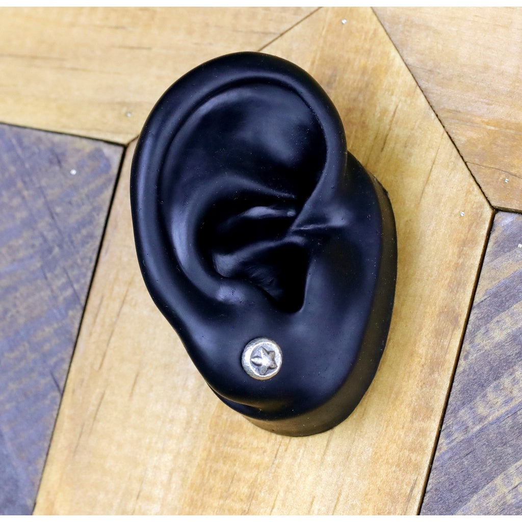 【Silver Monsters】台灣職人手作 KOPO METAL 立體精雕 純銀原創 幸運星 純銀耳釘