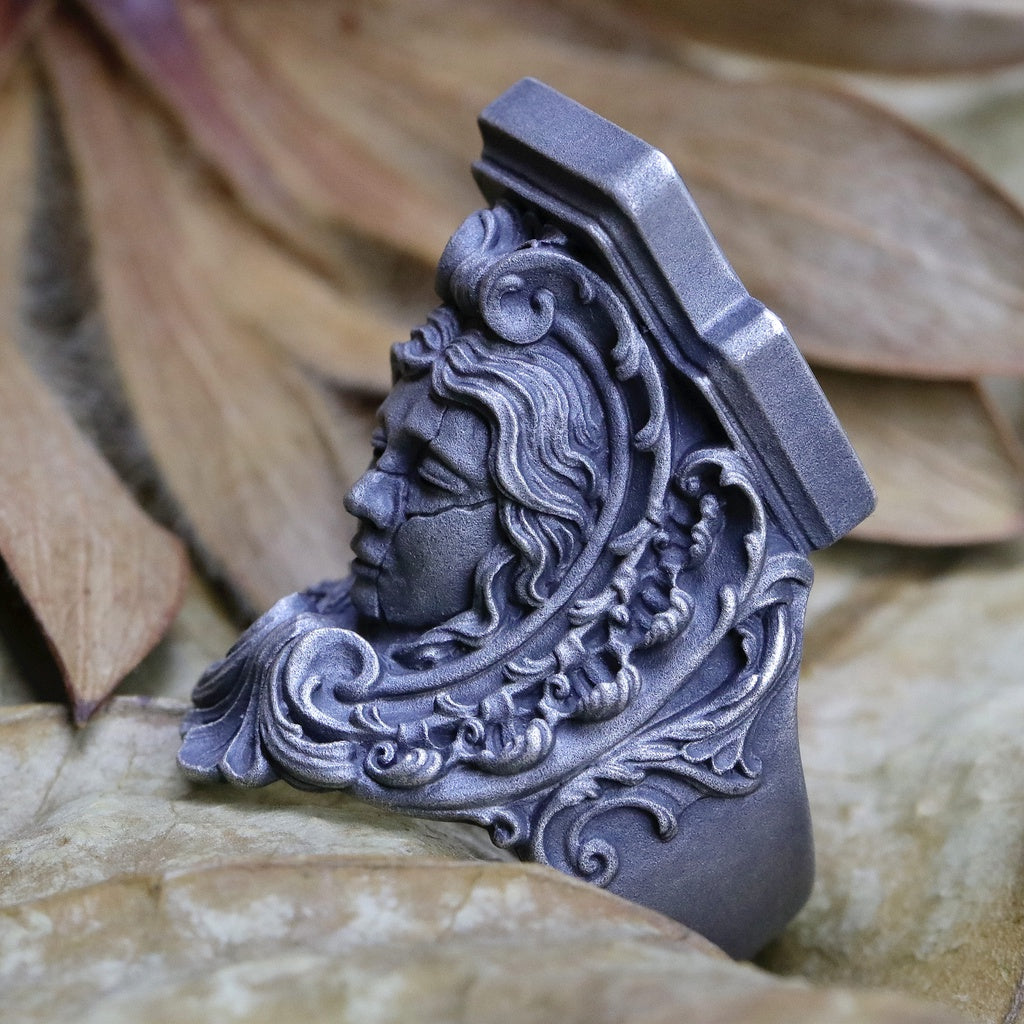 【Silver Monsters】日本暗系古典狂潮 Superbia 摧毀偶像 原創手做 舊化噴砂 純銀戒指