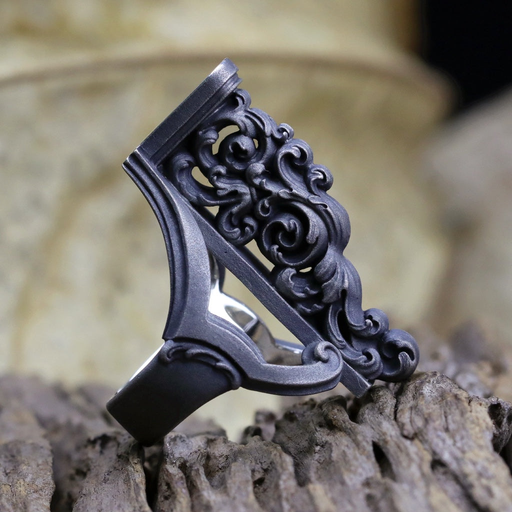 【Silver Monsters】日本暗系古典 Superbia "Sculuptura" 原創噴砂做舊 雕塑 巴洛克純