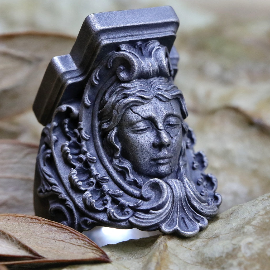 【Silver Monsters】日本暗系古典狂潮 Superbia 摧毀偶像 原創手做 舊化噴砂 純銀戒指
