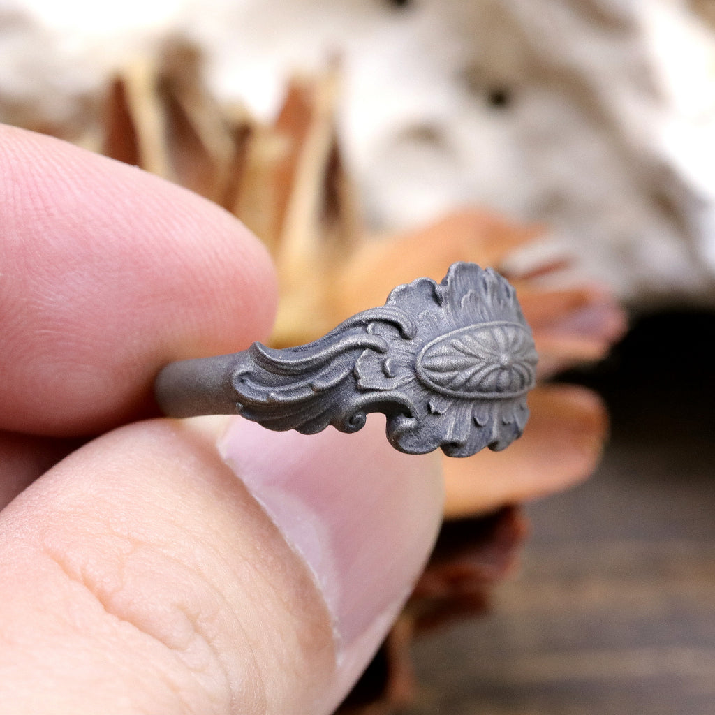 【Silver Monsters】日本暗系古典狂潮 Superbia 雕塑7 原創手做 舊化噴砂 純銀戒指