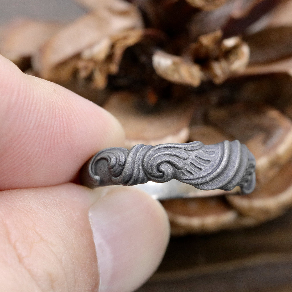 【Silver Monsters】日本暗系古典狂潮 Superbia  雕塑8 原創噴砂 純銀戒指