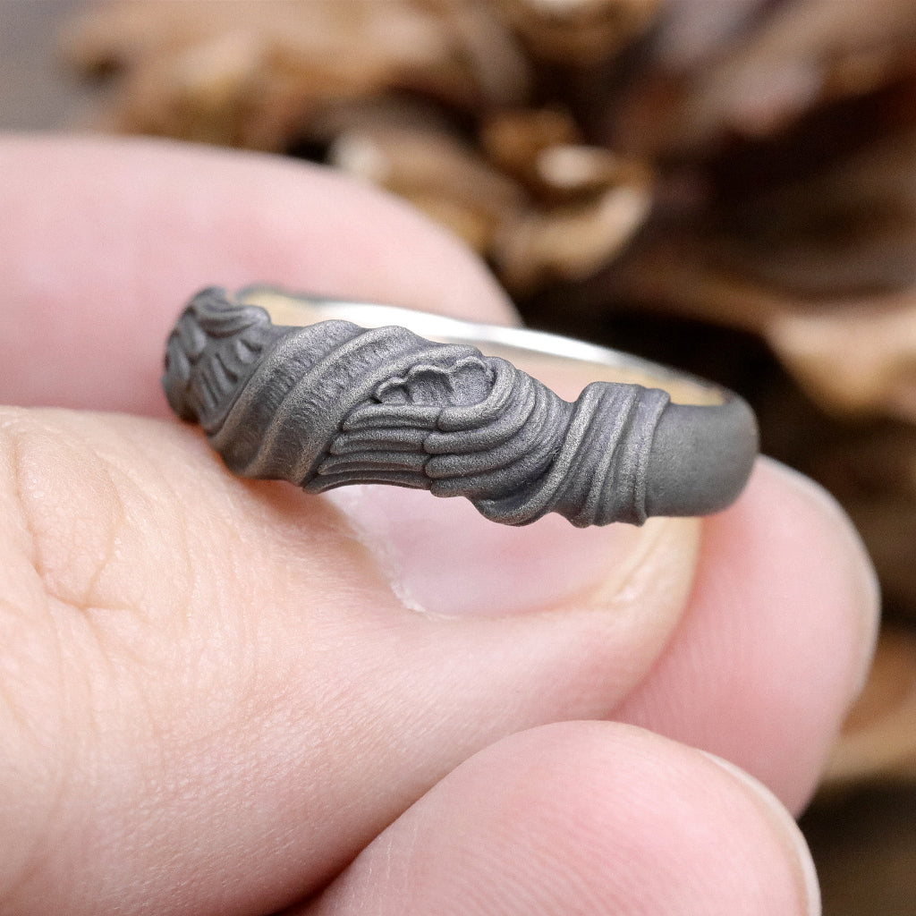 【Silver Monsters】日本暗系古典狂潮 Superbia  雕塑8 原創噴砂 純銀戒指