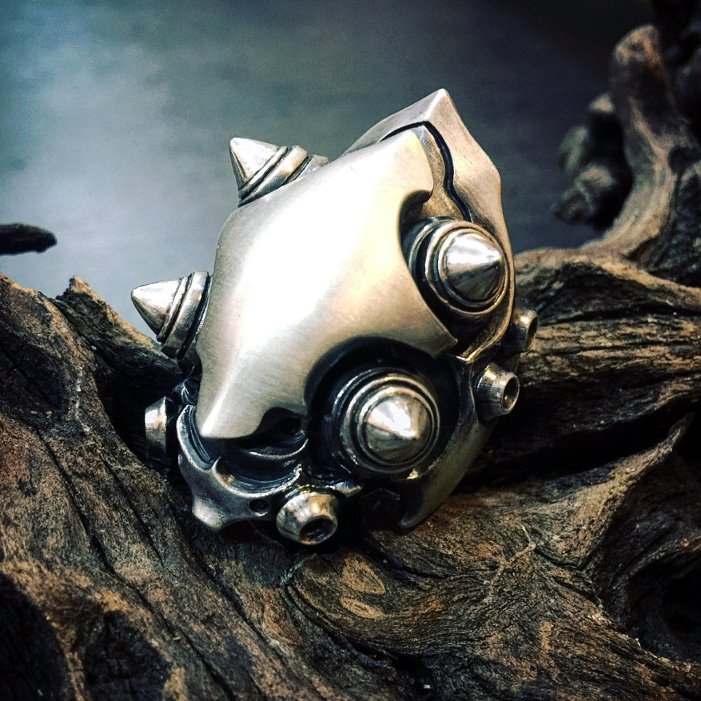 【Silver Monsters】日本前衛宗師Glam Scale 機甲王 原創重磅武骨 機甲盾甲 純銀戒指