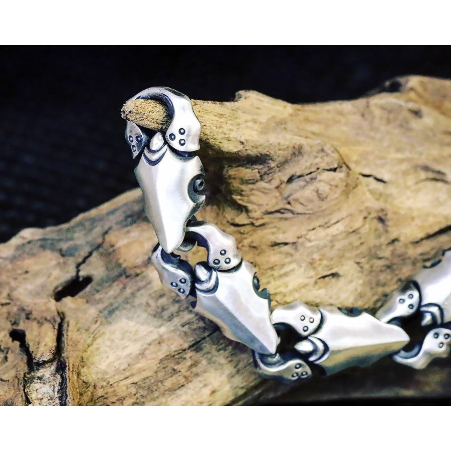 【Silver Monsters】日本前衛宗師Glam Scale 機甲王 原創設計 機甲蟹夾 純銀手鍊