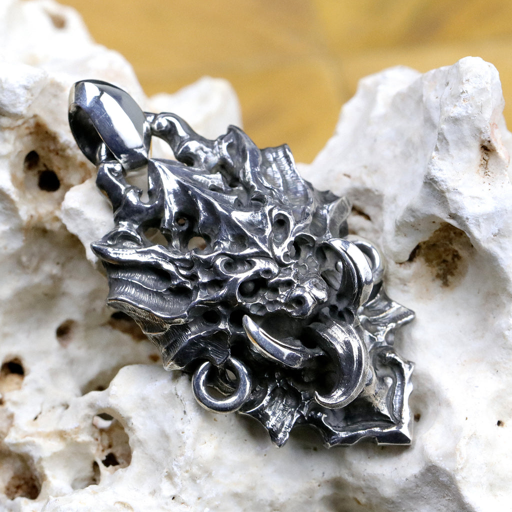 【Silver Monsters】日本前衛宗師 Glam Scale 機甲王 手作風蝕 古龍幻獸 純銀吊墜