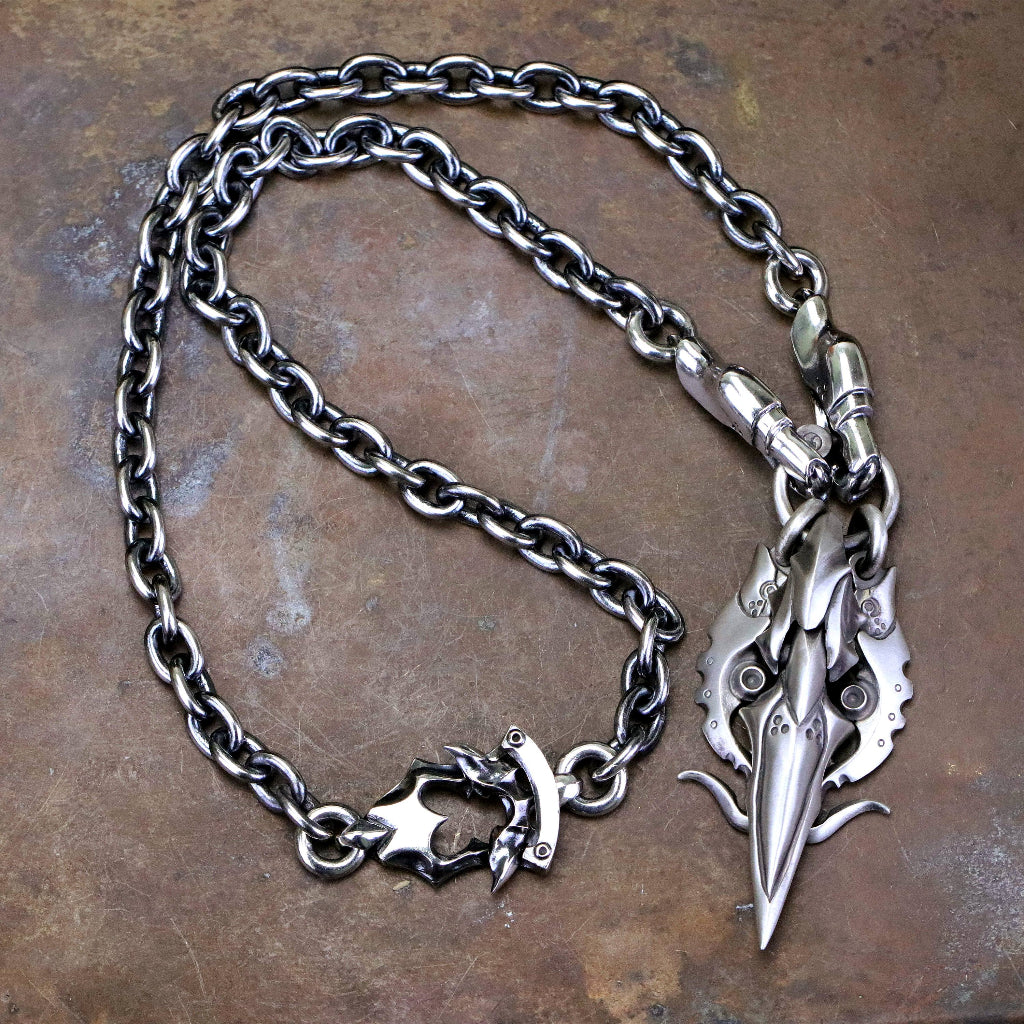 【Silver Monsters】日本前衛宗師 Glam Scale 機甲王 原創設計 重磅機甲劍 項鍊套裝