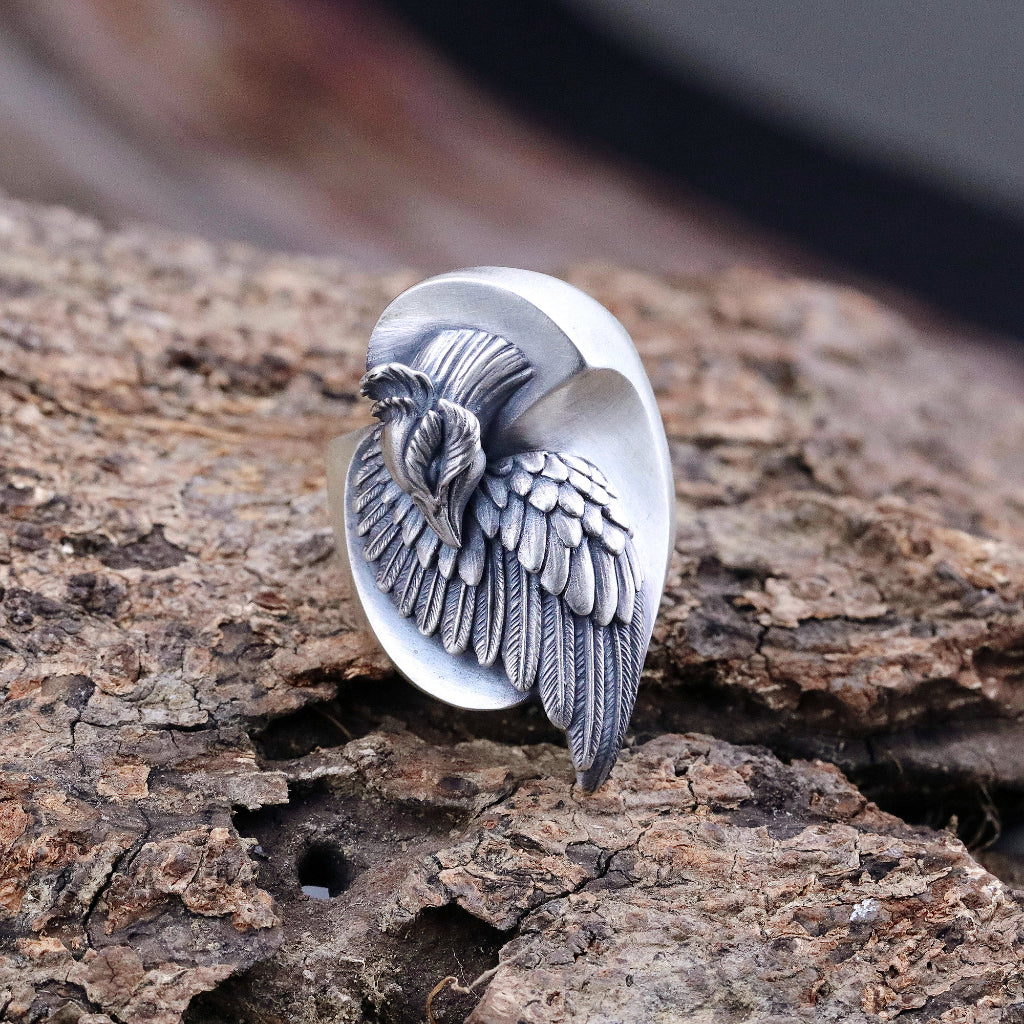 【Silver Monsters】日本雕畫雙絕 Dual Flow 2019春夏新作「HOUOU」純銀 鳳凰戒