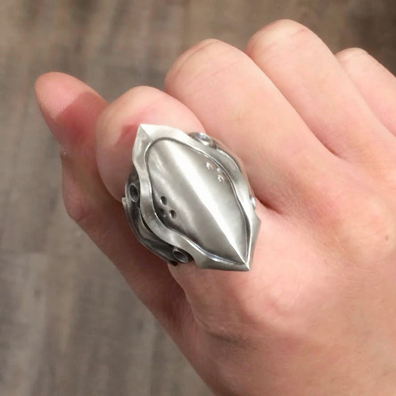 【Silver Monsters】前衛宗師 日本Glam Scale 機甲王"LR-006" 原創純銀 使徒機甲戒指