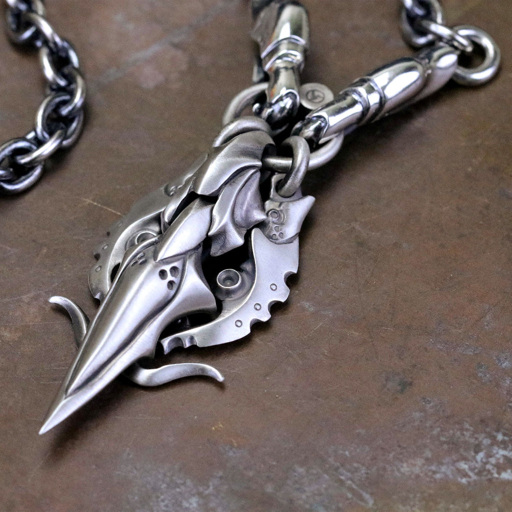 【Silver Monsters】日本前衛宗師 Glam Scale 機甲王 原創設計 重磅機甲劍 項鍊套裝