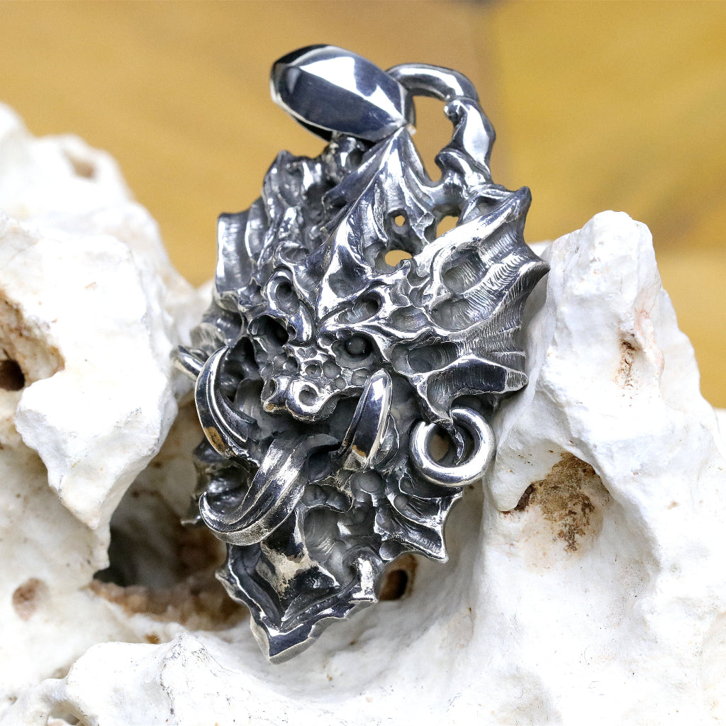 【Silver Monsters】日本前衛宗師 Glam Scale 機甲王 手作風蝕 古龍幻獸 純銀吊墜