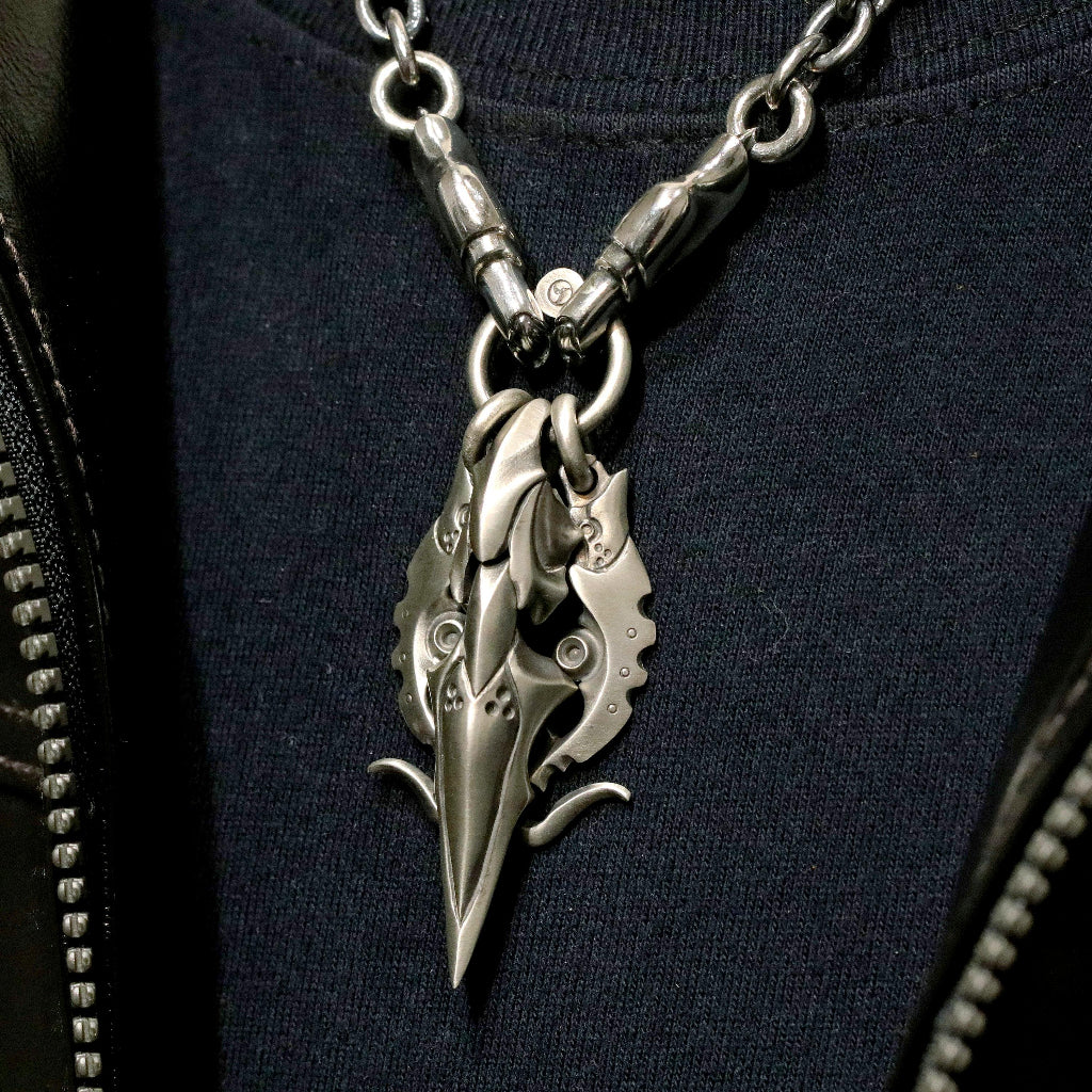 【Silver Monsters】日本前衛宗師 Glam Scale 機甲王 原創設計 重磅機甲劍 項鍊套裝