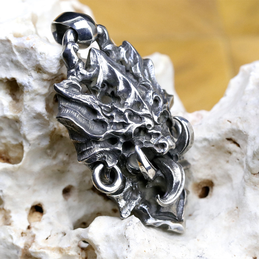 【Silver Monsters】日本前衛宗師 Glam Scale 機甲王 手作風蝕 古龍幻獸 純銀吊墜