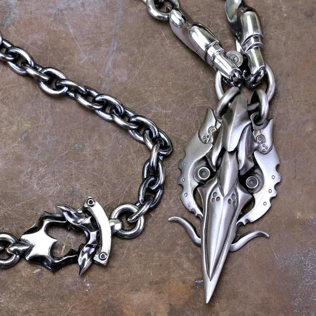 【Silver Monsters】日本前衛宗師 Glam Scale 機甲王 原創設計 重磅機甲劍 項鍊套裝