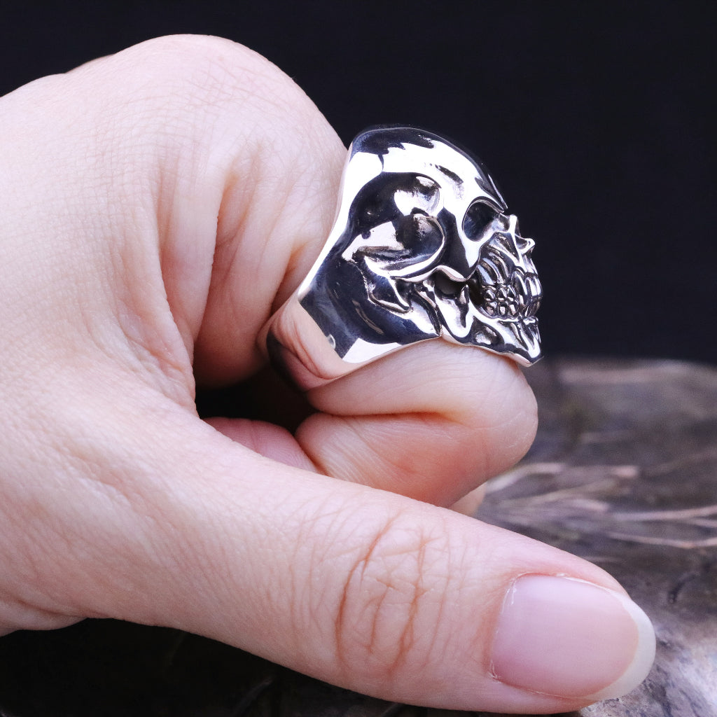 【Silver Monsters】幻獸異骸 日本殿堂級 Strange Freak Designs 全顎骷髏戒指(M)