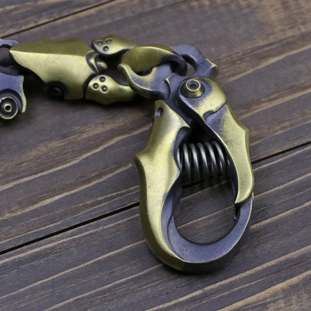 【Silver Monsters】前衛宗師 日本Glam Scale 機甲王 失落系列 黃銅機甲左輪槍鑰匙扣